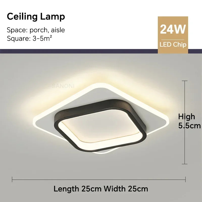 Moderne LED Flur Deckenleuchte Kronleuchter - Innenbeleuchtung für Flur, Treppen, Foyer, Balkon, Schlafzimmer, Badezimmer
