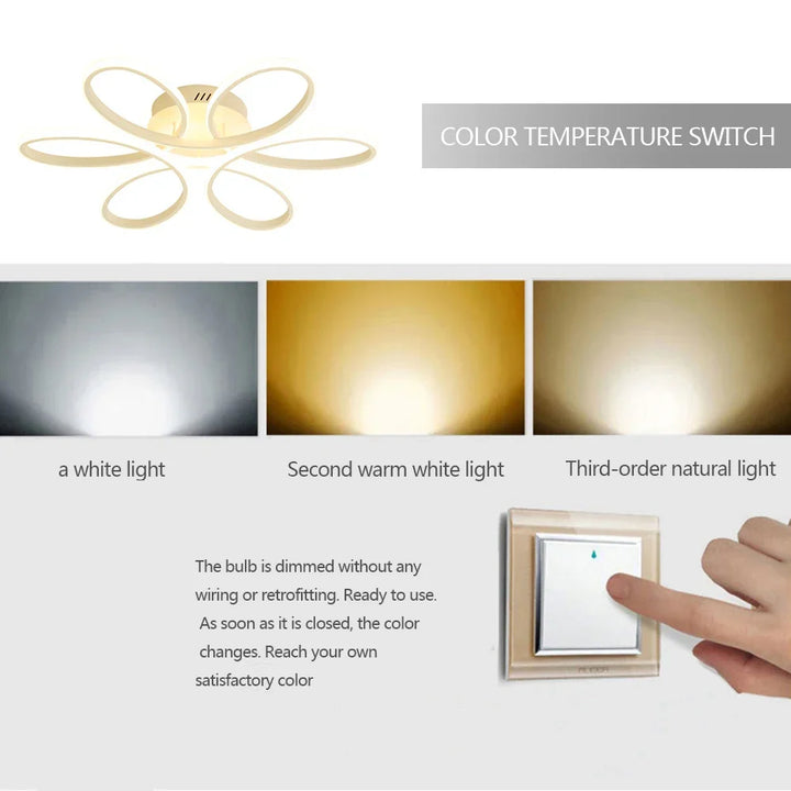 Flush Mount Lamp Drei Farben Moderne LED Flur Deckenlampe Super Hell Wohnzimmer Flur Lichter Augenpflege Wohnkultur Leuchte