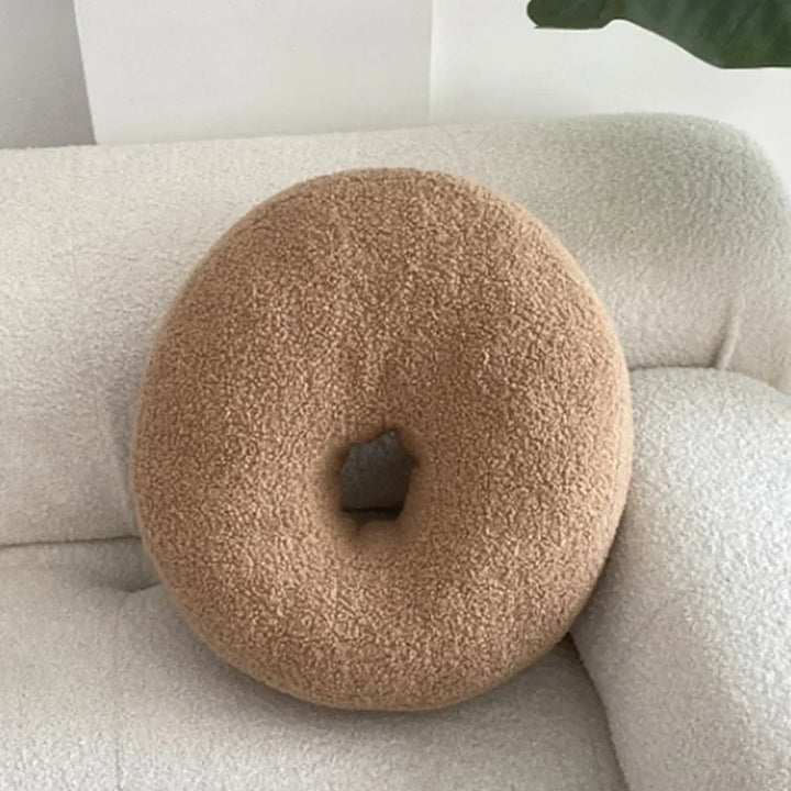 Nordic Bouclé Abstract Kissen – Minimalistisches Plüschkissen