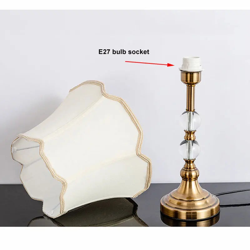 Amerikanische Imitation Kupfer Kristall Nachttischlampe - Moderne europäische Stil Schreibtischlampe