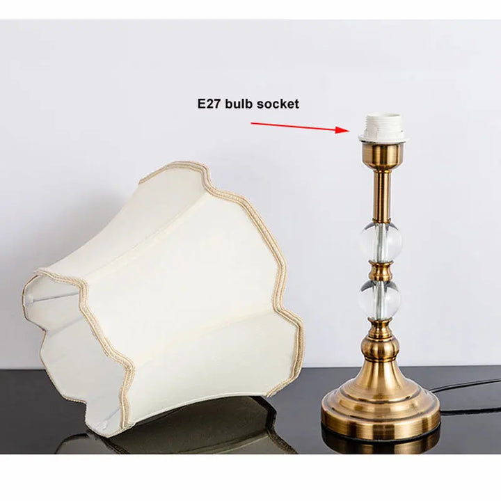 Amerikanische Imitation Kupfer Kristall Nachttischlampe - Moderne europäische Stil Schreibtischlampe