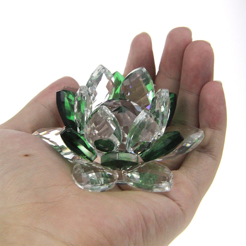 Kristall Lotusblume Handwerk Glas Papiergewicht Wohnkultur Ornamente Figuren Haus Hochzeit Party Dekor Geschenke Souvenir