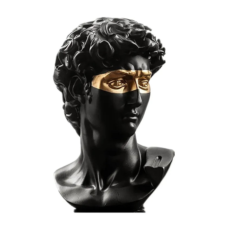 Statuen zur Dekoration, 15 cm, David, Couchtisch, Wohnkultur, Ornamente, Büste eines Zimmers aus Gips, weißem Harz, dekorative Kunstskulptur