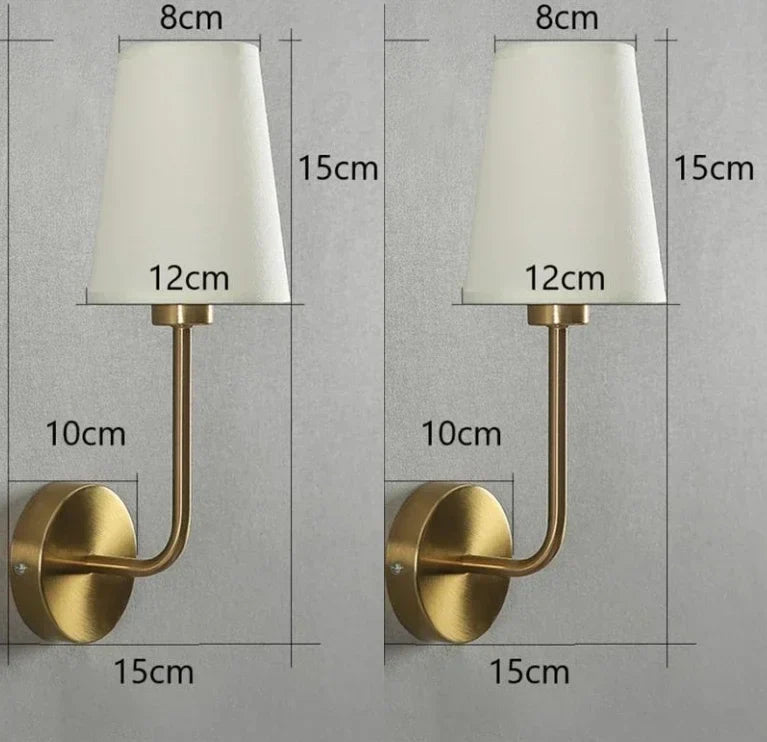 Nordic Minimalist Wandlampe – Moderner Leinenlampenschirm mit Ellenbogen-Design für Wohnzimmer, Schlafzimmer und Treppenhaus