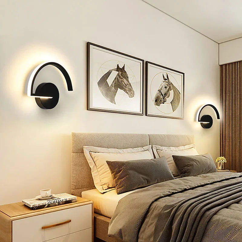 Moderne LED Wandleuchte Nachttisch Sconces - Wohnkultur Beleuchtungseinrichtung für Wohnzimmer, Schlafzimmer, Hotel
