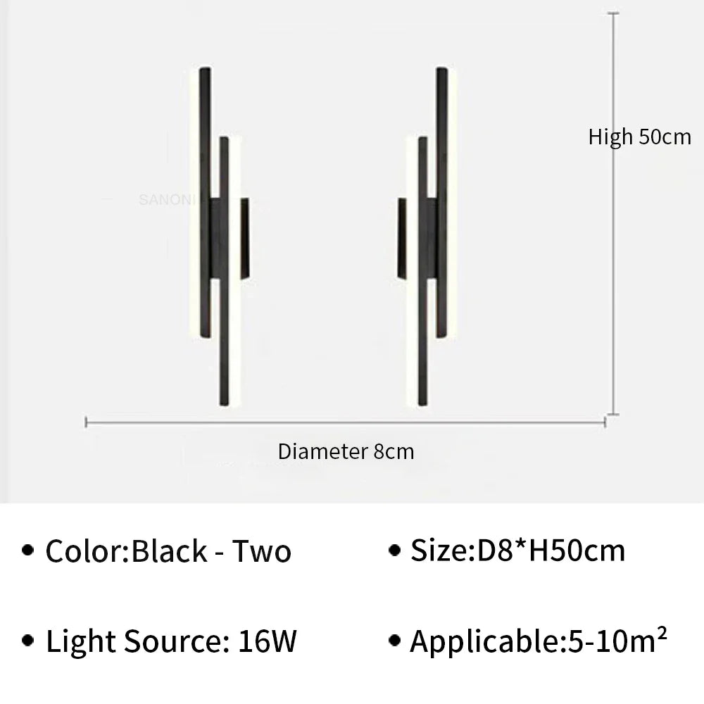 Moderne LED Wandleuchte – Stilvolle Wandleuchte für Wohnzimmer, Treppen, Schlafzimmer und Flur Innenbeleuchtung