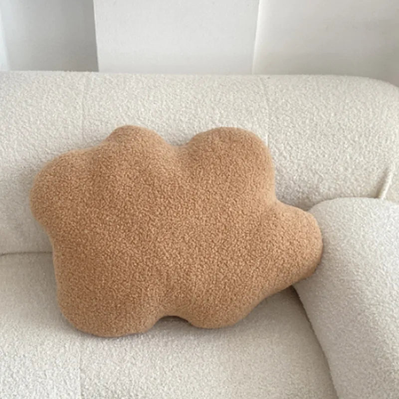 Nordic Bouclé Abstract Kissen – Minimalistisches Plüschkissen