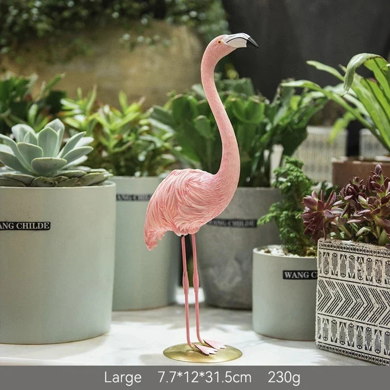 Nordic Flamingo Figurine Figur Statue Skulptur Wohnzimmer Büro Hochzeit Party Ornamente Wohnkultur Dekoration Zubehör