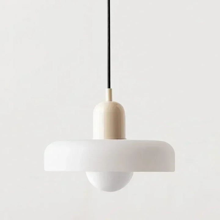 Nordic Glas Pendelleuchte – Moderne LED Hängeleuchte für Wohnzimmer, Schlafzimmer, Esszimmer und Bar, 3 Bonbonfarben