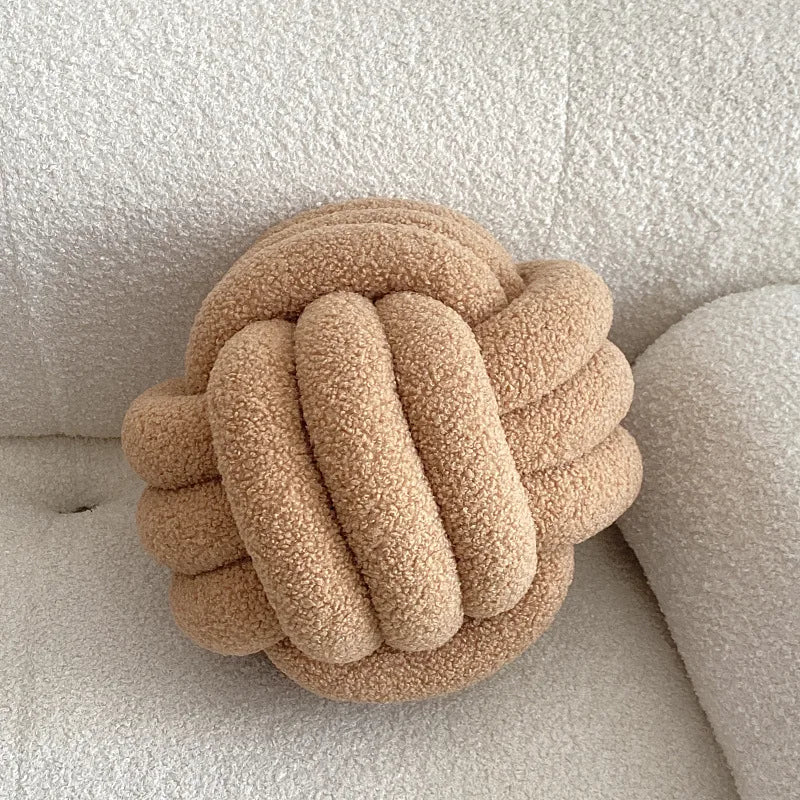 Nordic Bouclé Abstract Kissen – Minimalistisches Plüschkissen