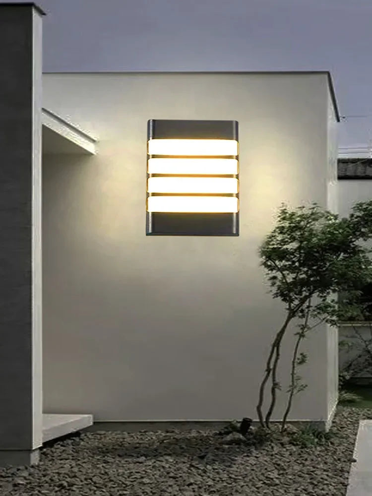 Moderne LED Außenwandleuchte – Wasserdichter Gartenwandstrahler, Wandleuchte für Flur, Balkon und Eingangsdekoration