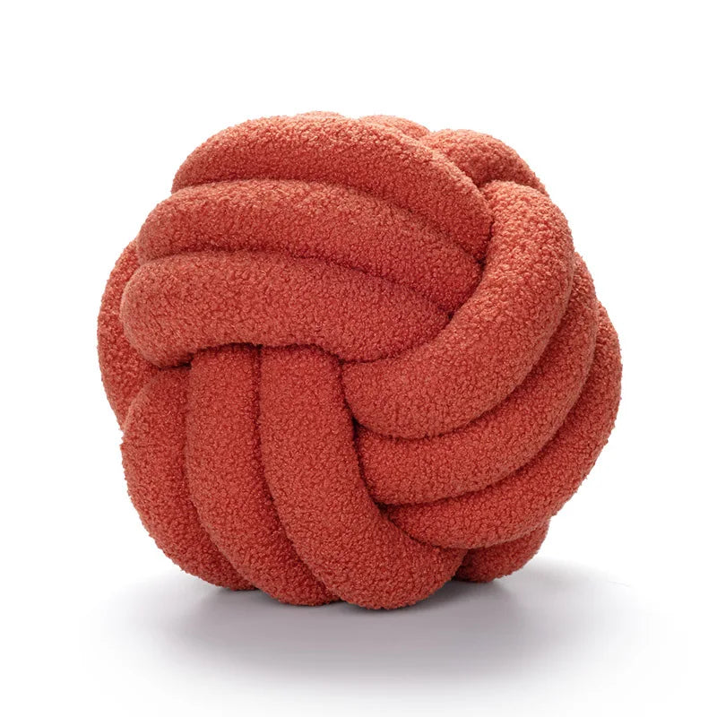 Wurfkissen - Gemütlich - Handgeknüpfter Ball - Schaffell