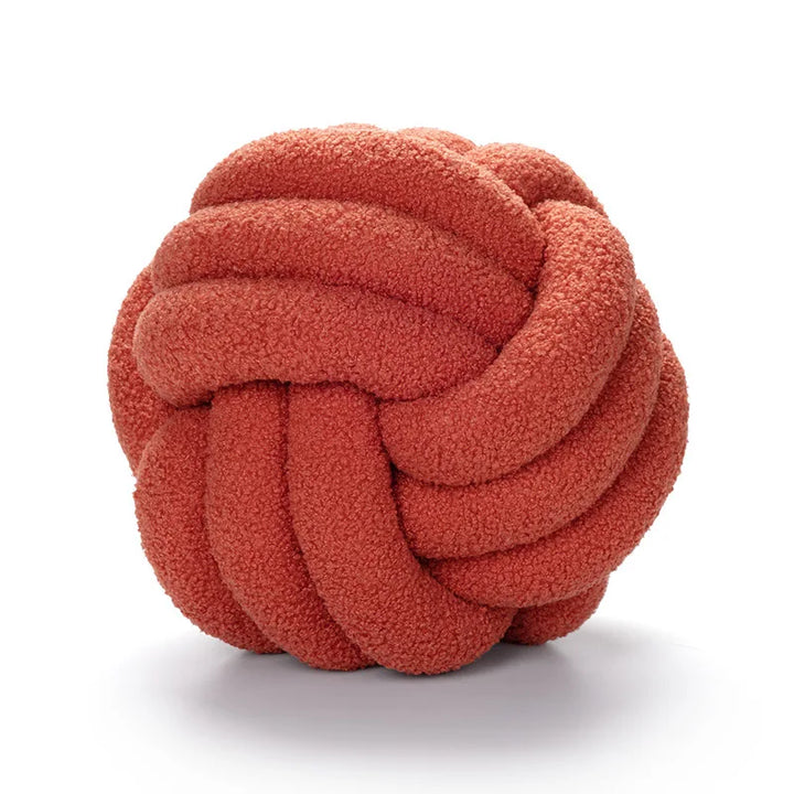 Wurfkissen - Gemütlich - Handgeknüpfter Ball - Schaffell