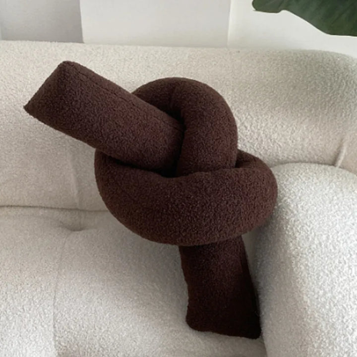 Nordic Bouclé Abstract Kissen – Minimalistisches Plüschkissen