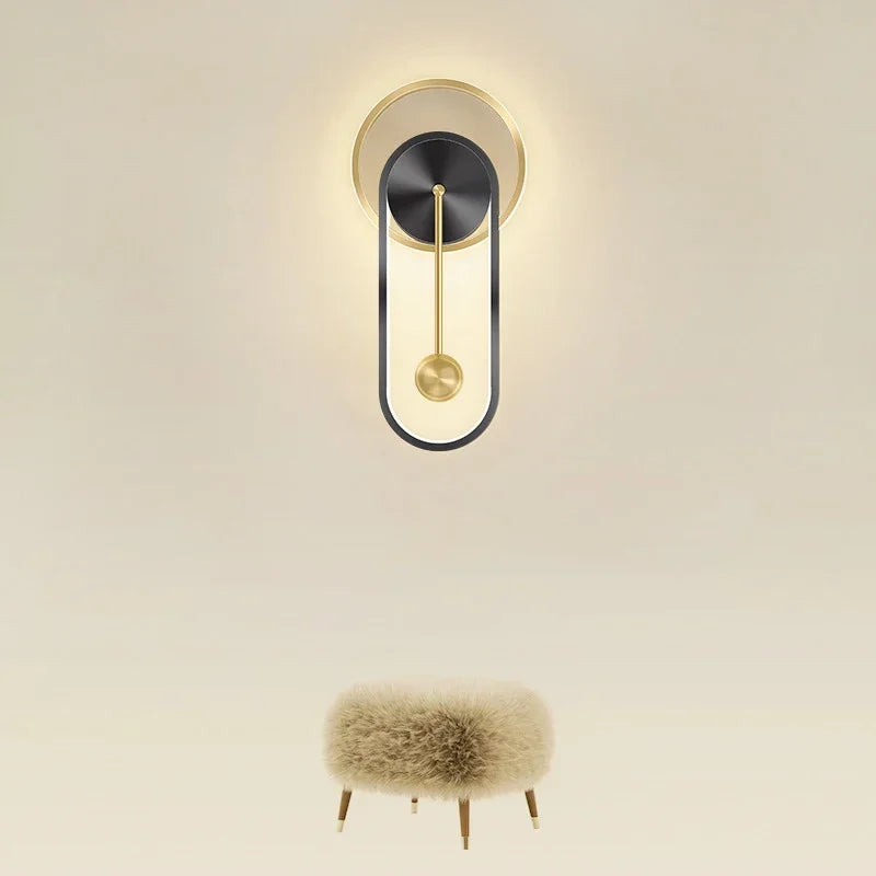 Moderne LED-Uhr Wandleuchte – Stylische wandmontierte Lampe für Schlafzimmer, Wohnzimmer und Wohnkultur