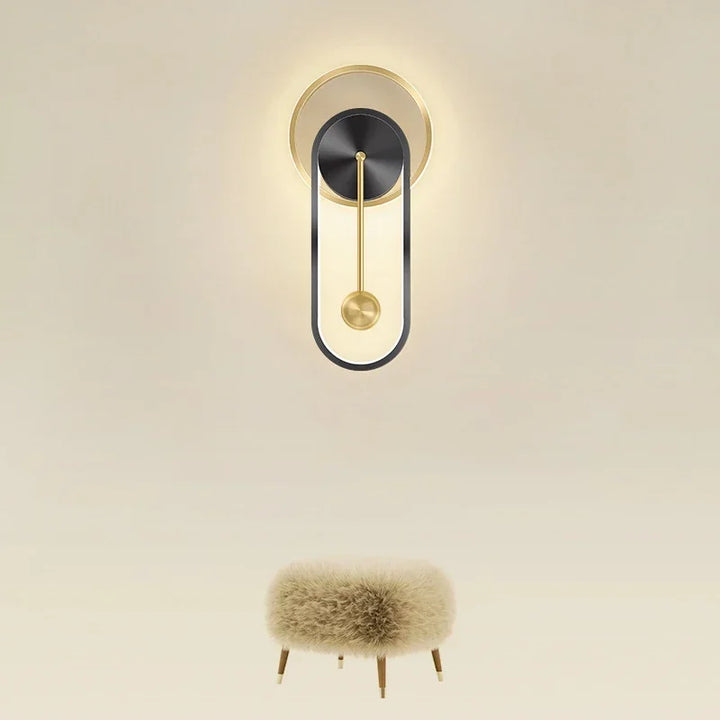 Moderne LED-Uhr Wandleuchte – Stylische wandmontierte Lampe für Schlafzimmer, Wohnzimmer und Wohnkultur