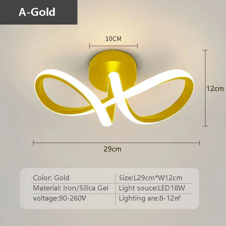 Moderne LED-Deckenleuchte – Minimalistische Linienleuchte für Flur, Eingangsbereich, Gang, Treppe und Innendekoration – AC-betrieben, LED-Glühbirne inklusive