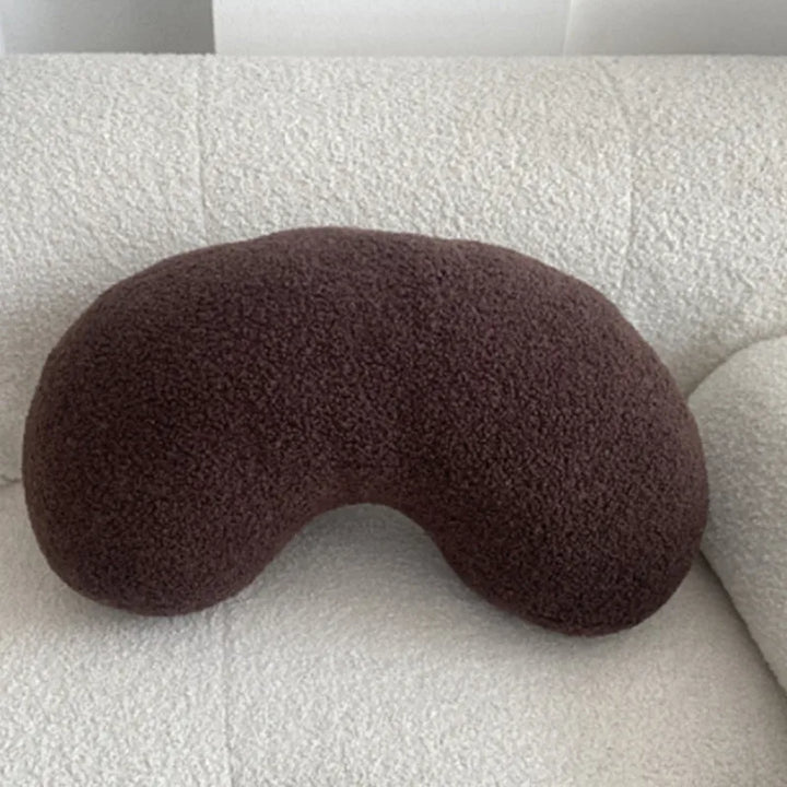 Nordic Bouclé Abstract Kissen – Minimalistisches Plüschkissen