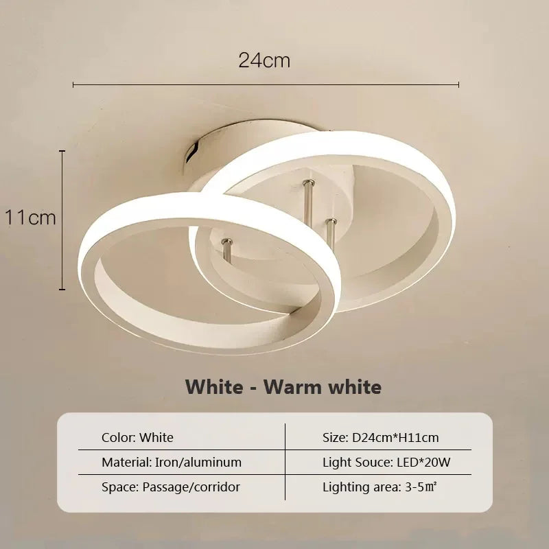 Moderne LED-Deckenleuchte - Dimmbares Innenbeleuchtungsgerät für Flur, Treppen, Foyer, Balkon und Schlafzimmer