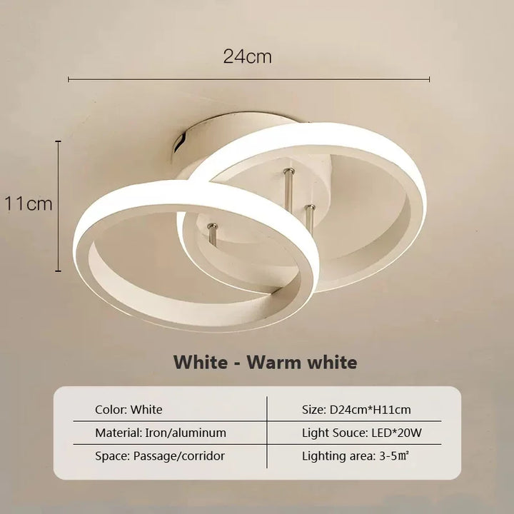 Moderne LED-Deckenleuchte - Dimmbares Innenbeleuchtungsgerät für Flur, Treppen, Foyer, Balkon und Schlafzimmer