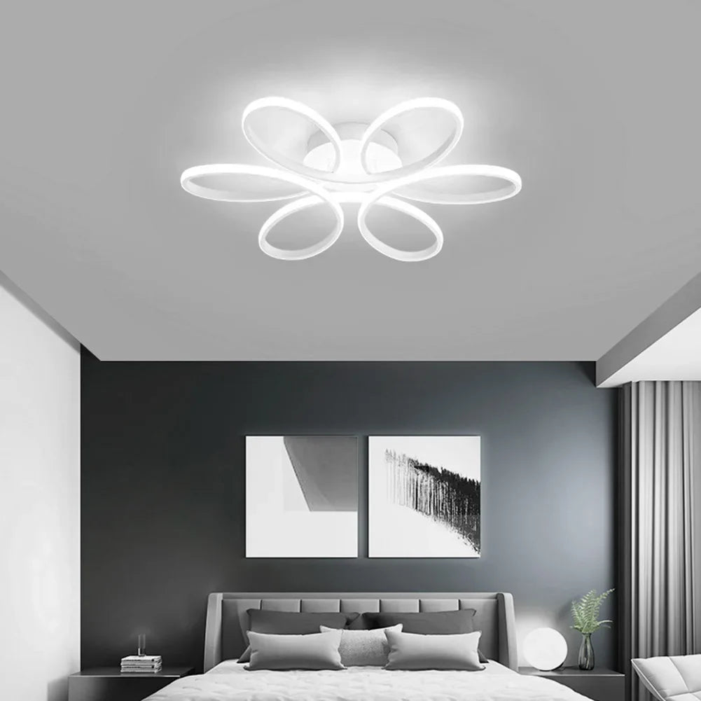 Moderne LED Blumen Deckenleuchte | 12W Drei-Farben Deckenlampe für Wohnzimmer, Flur, Schlafzimmer und mehr