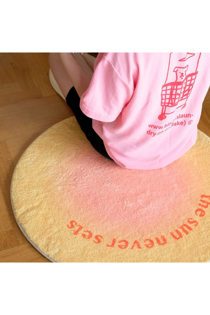Schlafzimmer runder Teppich