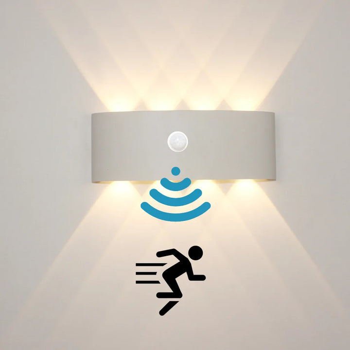 Körperbewegungssensor Wandlicht Wasserdicht Außen LED Wandlampe Oben Unten Leuchtende Lampen Gartenhof Induktionsflur Wandleuchte
