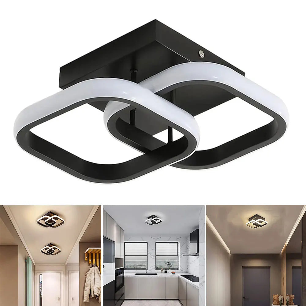 Moderne Deckenlampe 85-265V Metall Decken Kronleuchter Dreifarbige Licht Deckenlampe für Wohnzimmer Flur Balkon Wohnkultur