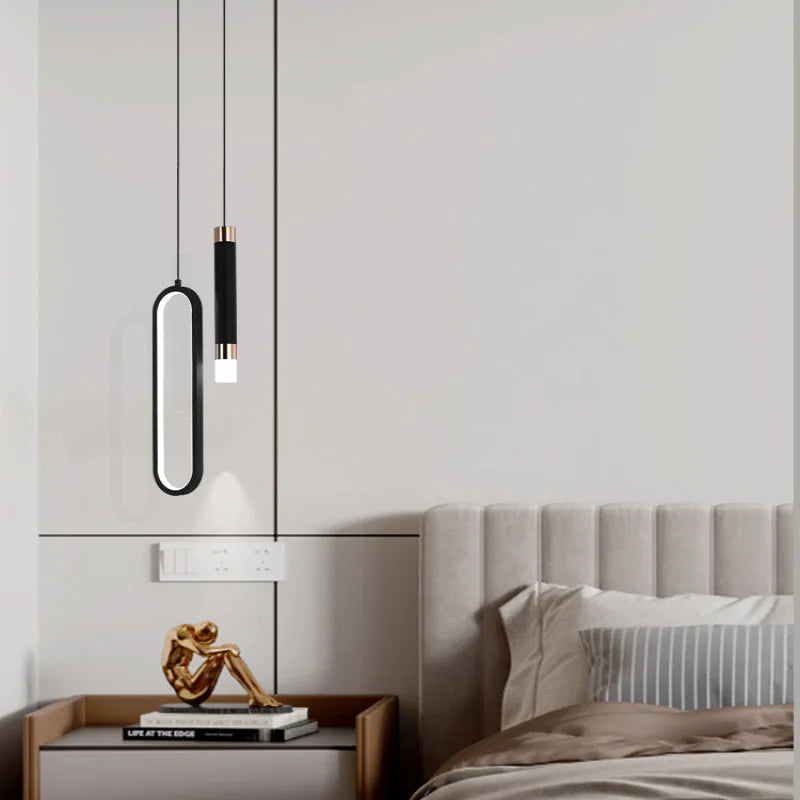 Moderner minimalistischer LED-Hängelampe Kronleuchter – einstellbare Hängeleuchte für Schlafzimmer, Wohnzimmer und Wohnkultur