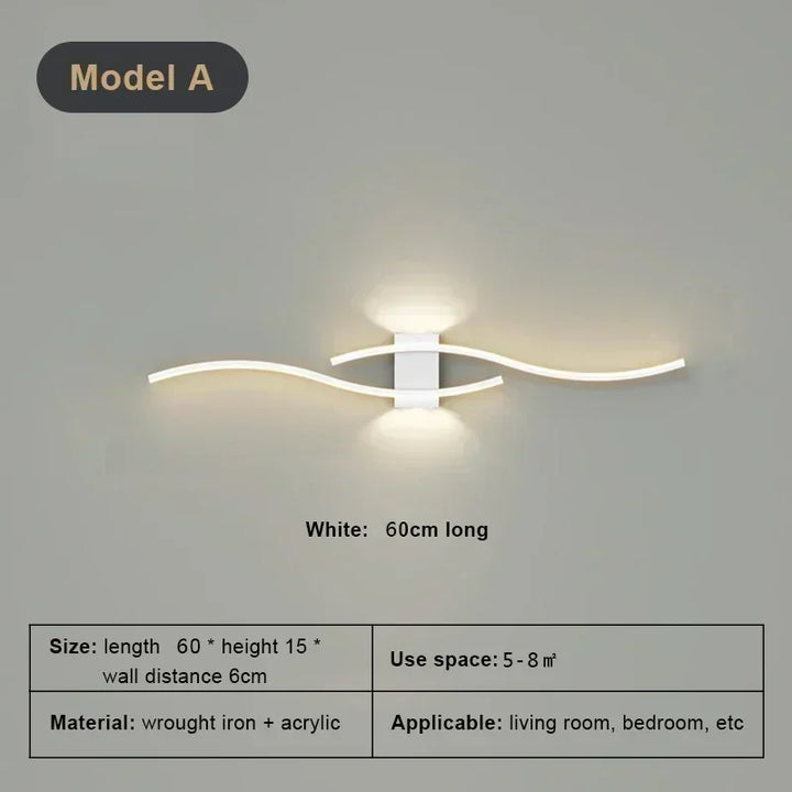 Moderne LED Wandleuchte – Dimmbare Auf- und Abwärts Wandleuchte für Schlafzimmer, Wohnzimmer und Innenräume