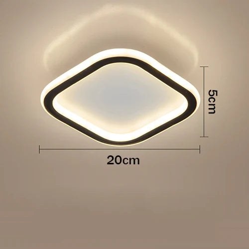Moderne Minimalistische Deckenleuchte – Quadrat/Runde LED Augenschutzlampe für Schlafzimmer, Büro, Wohnzimmer und Lounges (90-260V)
