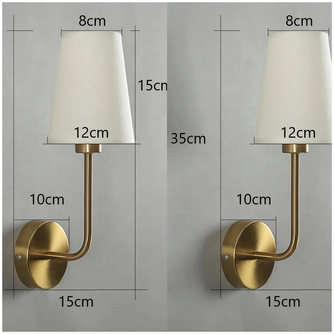 Nordic Minimalismus LED Wandleuchte – Moderner Leinenlampenschirm für Wohnzimmer, Schlafzimmer und Treppendekor