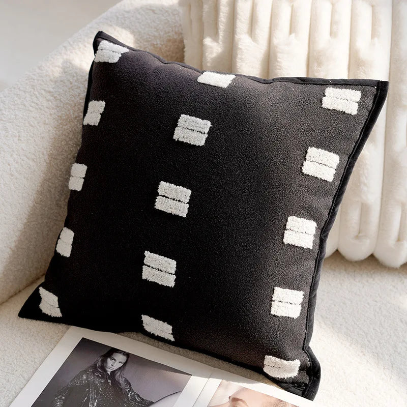 Luxuriös besticktes dekoratives Kissen mit Pferdedruck für Sofa und Wohnzimmer