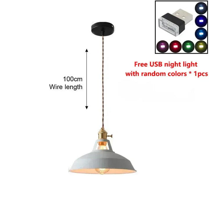 LED Eisen Kronleuchter Pendelleuchte - Vintage Hängelampe
