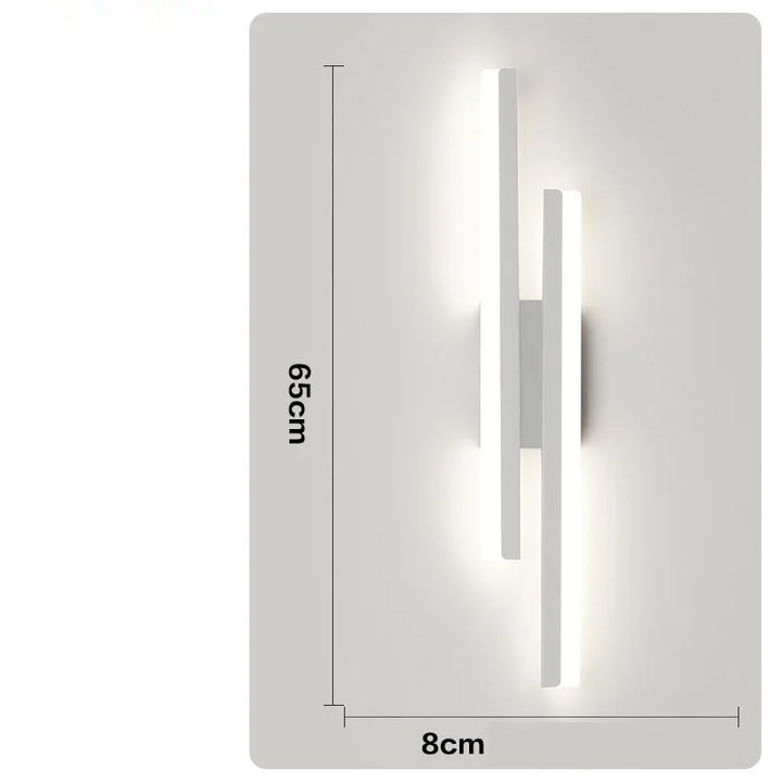Moderne LED-Wandlampe mit Kupferrohr und Acrylschirm