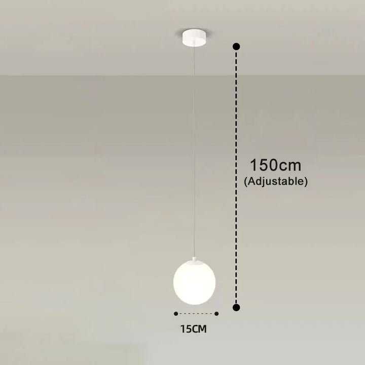 Moderne Glas LED Pendelleuchte – Nordischer Stil Hängeleuchte für Wohnzimmer, Schlafzimmer, Restaurant und Bar, 220V AC, Innenbeleuchtung Einbauleuchte