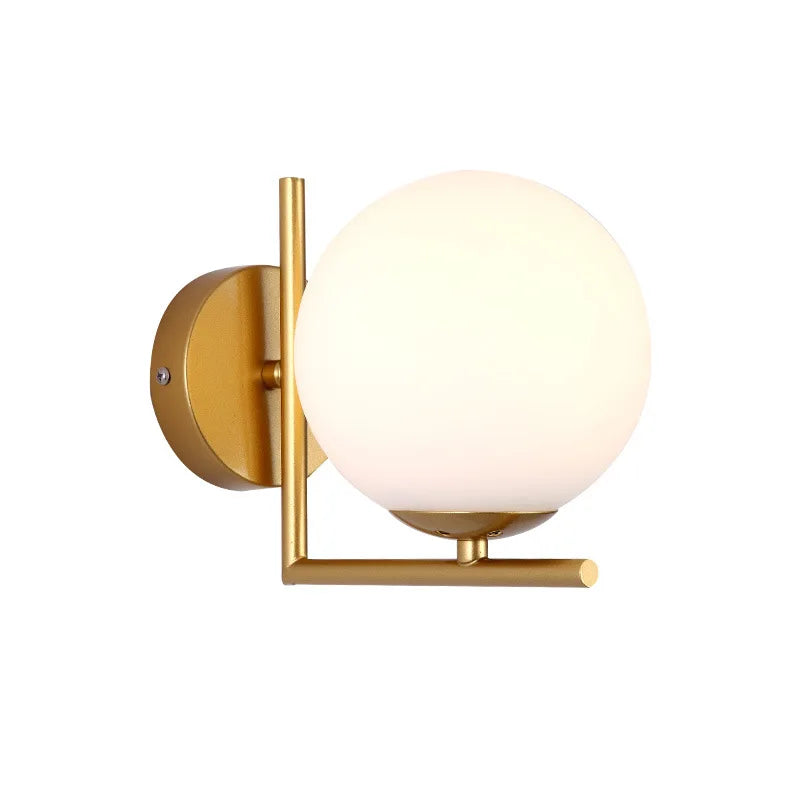 Moderne Minimalistische LED Wandleuchte – Europäische Stil Glas Wandleuchte für Wohnzimmer, Schlafzimmer und Nachttisch