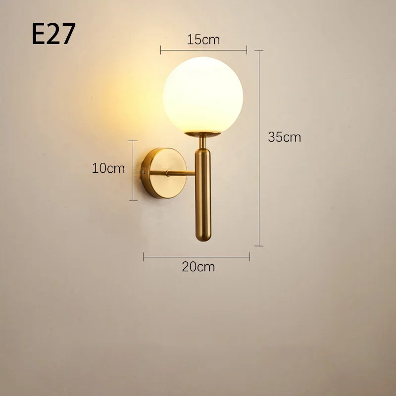 Moderne LED-Wandleuchte – Innenwandleuchte für Hotel, Badezimmer, Schlafzimmer, Wohnzimmer, Flur & Gang, E27 Tri-Color einstellbar, AC betrieben