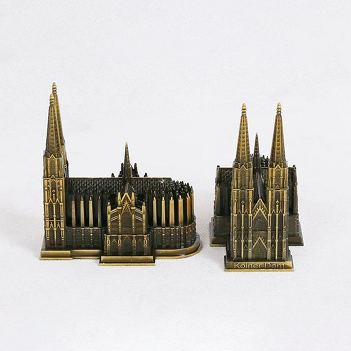 Kölner Dom Modell Metall Antik Bronze Deutschland Kölner Dom Gebäude Figurine Weltberühmtes Wahrzeichen Architektur Dekoration