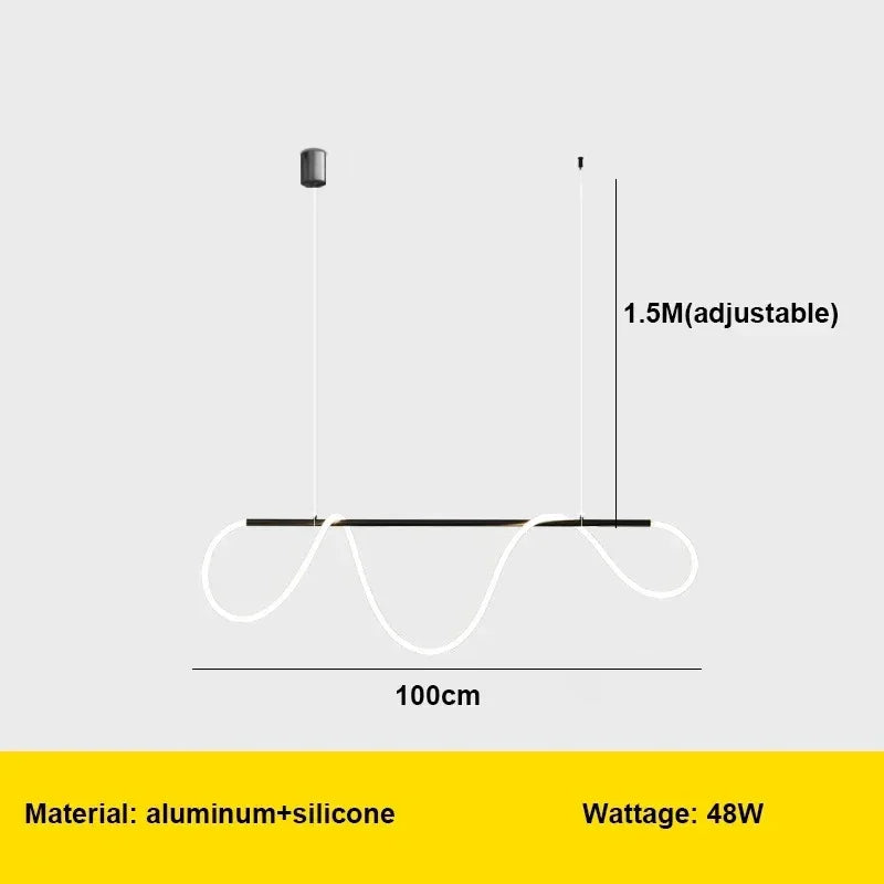 Moderne LED Pendelleuchte – Stilvolle Decken-Chandelier für Esszimmer, Küche & Büro, energieeffiziente AC-Stromversorgung, LED-Lampen inklusive