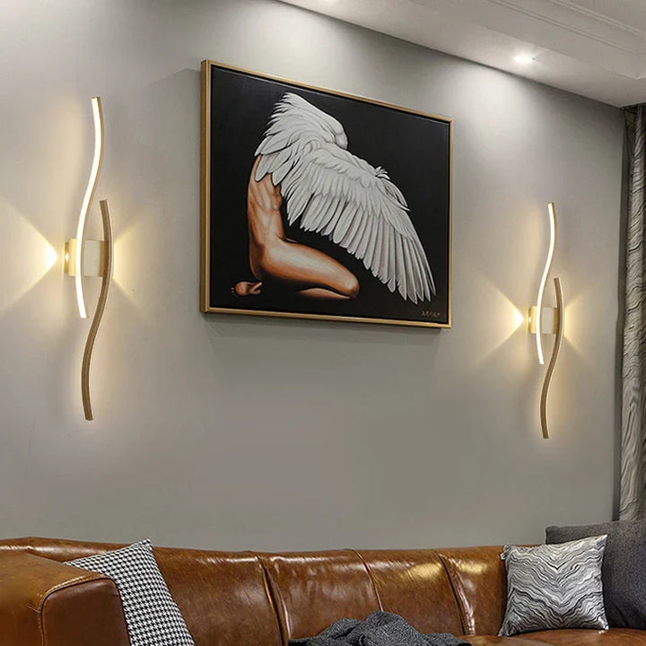 Moderne LED-Wandlampe – Wandleuchte für Wohnzimmer, Schlafzimmer und Flur – Stilvolle Innenraum-Beleuchtungseinheit