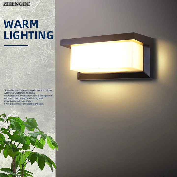 Moderne LED Außenwandleuchte mit Bewegungsmelder - Wasserdichte Veranda-Lampe, Außenbeleuchtungseinrichtung