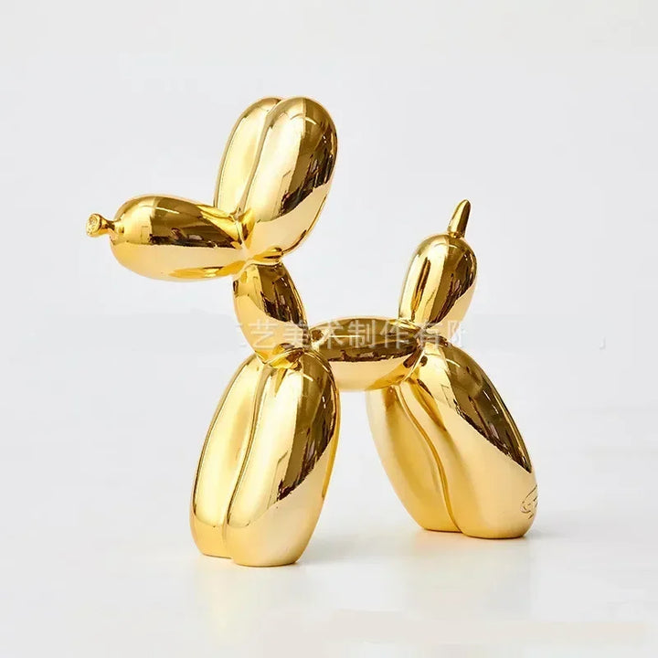 Nordic Balloon Dog Skulptur Harz Tier Ornament Kunstskulpturen und Figuren Bastel Heimdekoration Raum Schreibtisch Zubehör