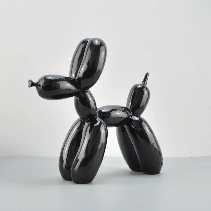Nordic Balloon Dog Skulptur Harz Tier Ornament Kunstskulpturen und Figuren Bastel Heimdekoration Raum Schreibtisch Zubehör