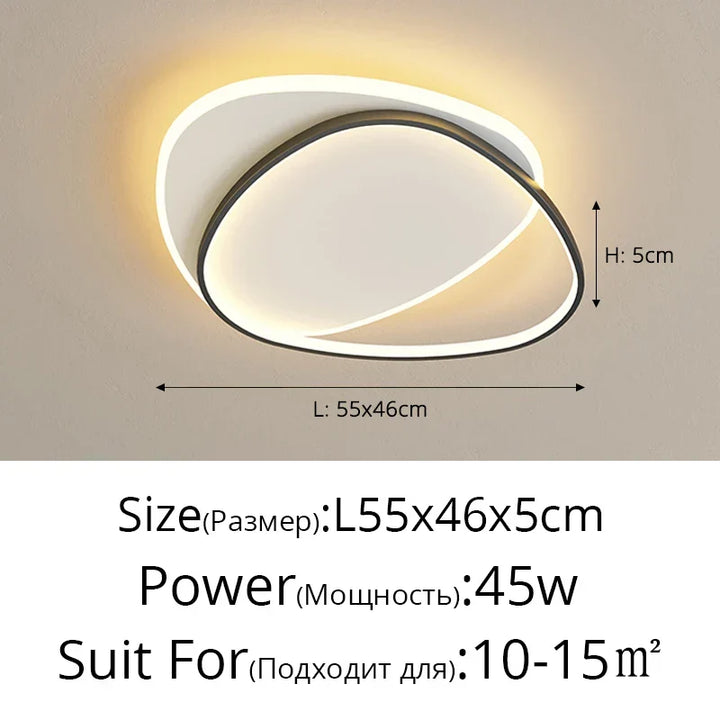 Moderne LED-Lüster – Dimmbares Innenlicht für Schlafzimmer, Wohnzimmer, Arbeitszimmer und Hauseinrichtung, 110V/220V