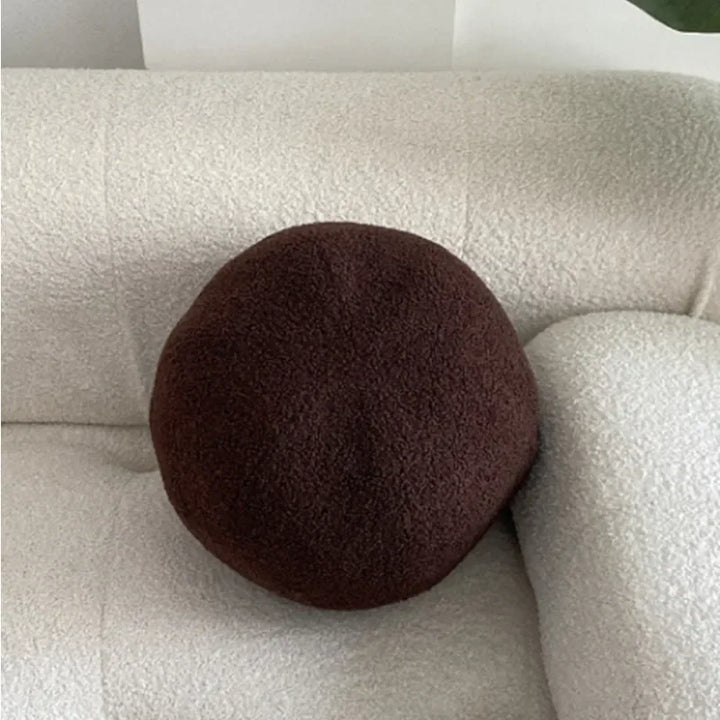 Nordic Bouclé Abstract Kissen – Minimalistisches Plüschkissen