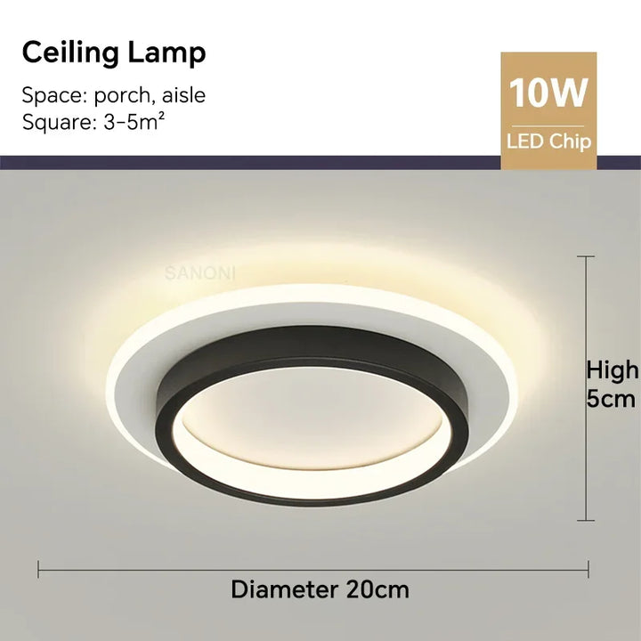 Moderne LED-Deckenlampe - Quadratische Deckenleuchte für Wohnraum, Treppe, Flur und mehr