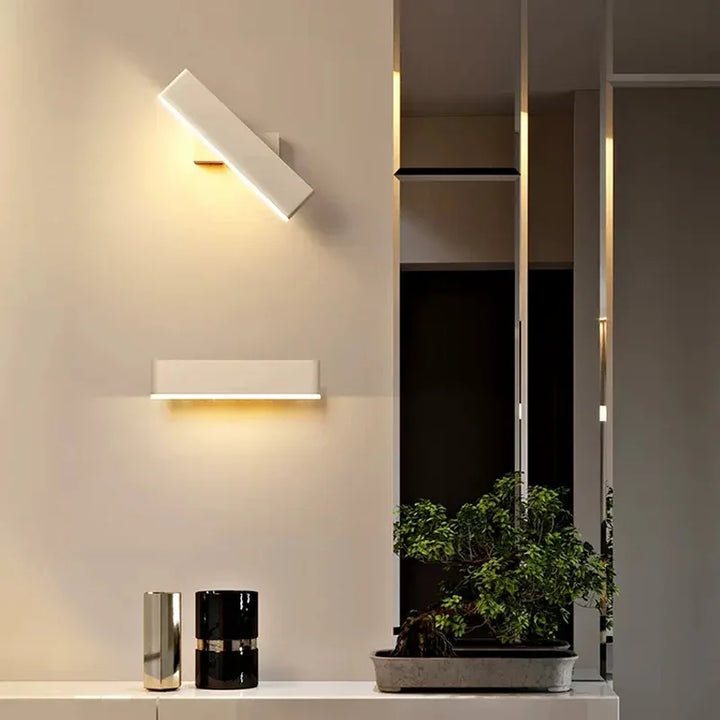 Moderne LED-Wandlampe – Rotierbares Aluminium-Wandlicht für Wohnzimmer, Schlafzimmer, Esszimmer und Wohnkultur – Innenwandleuchte Up & Down