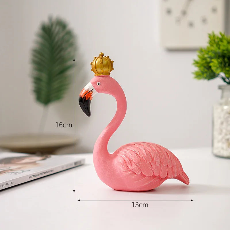 Nordic Flamingo Figurine Figur Statue Skulptur Wohnzimmer Büro Hochzeit Party Ornamente Wohnkultur Dekoration Zubehör