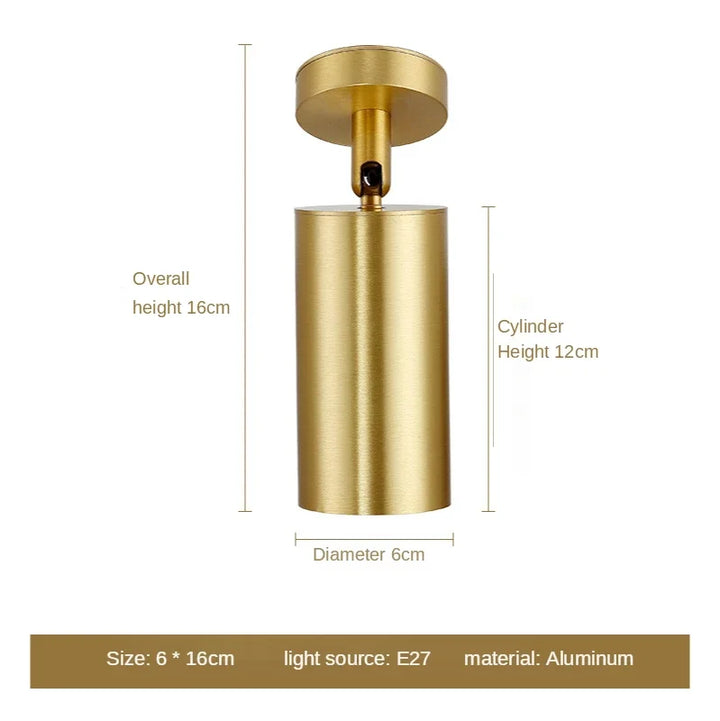 Moderne Gold-Spotlight-Deckenleuchte – Nordischer minimalistischer E27 LED-Leuchte für Wohnzimmer, Schlafzimmer und Küche